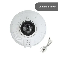 Discount Xanlite - Veilleuse Vaisseau spatial LED Spacelite, 8 modes, enceinte Bluetooth intégrée, Synchronisation sonore - SPACELITE