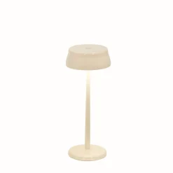 Discount Zafferano SISTER LIGHT Lampe de table Wi-fi Smart LED Ivoire rechargeable et dimmable