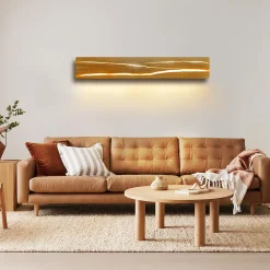 zmh Applique Murale Intérieure<Applique Bois 3000k LED Blanc Chaud 8w
