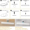 zmh Applique Murale Intérieure|Applique Murale Pour Cuisine<Applique LED Intérieur Dimmable Sous-lampe 24cm Nuit Batterie Sans Fil Couloir
