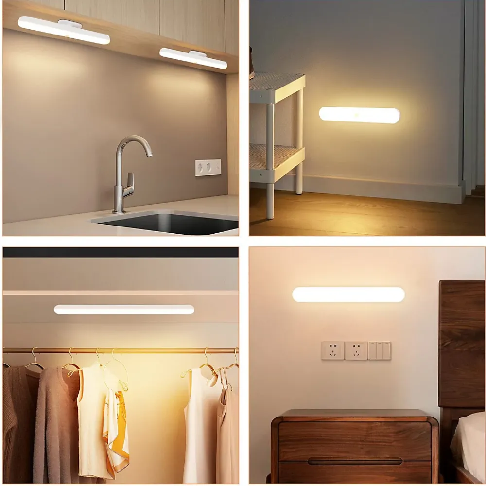 zmh Applique Murale Intérieure|Applique Murale Pour Cuisine<Applique LED Intérieur Dimmable Sous-lampe 24cm Nuit Batterie Sans Fil Couloir