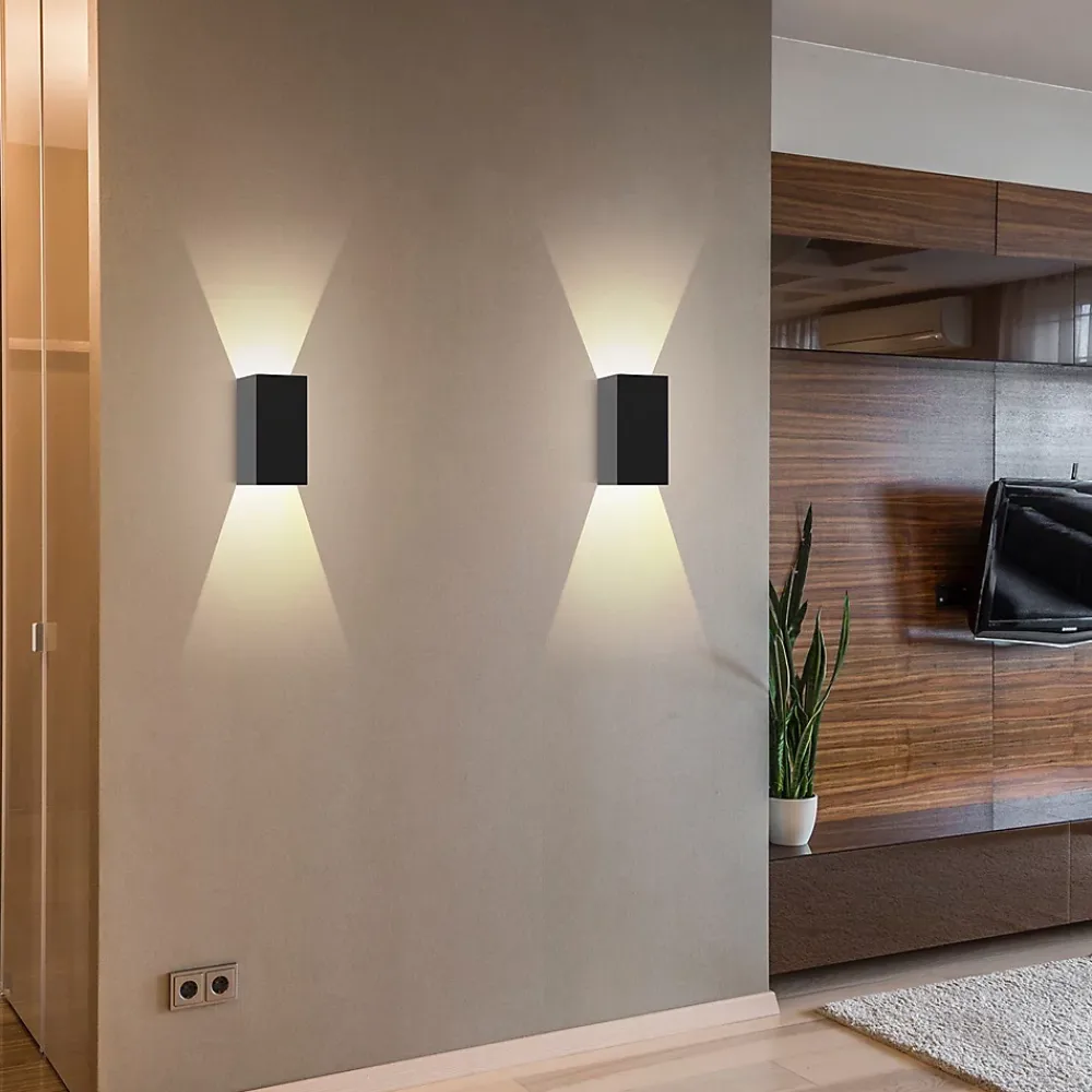 Best zmh Applique Murale Extérieure LED Moderne Up Down Applique Murale Extérieure IP65 Chambre à Coucher Couloir