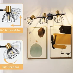 zmh Applique Murale Intérieur 3 Flammes E14 Lampe De Salon Max.25w
