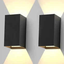 Best zmh Applique Murale LED Moderne Noire - Éclairage Extérieur Et Intérieur