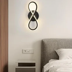 zmh Applique Murale LED Moderne 7W en Métal et Silicone pour Escalier et Chambre à Coucher