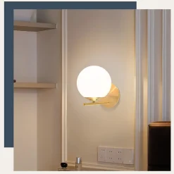 zmh Appliques E27 IP20 Moderne Métal Verre Blanc