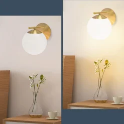 zmh Appliques E27 IP20 Moderne Métal Verre Blanc