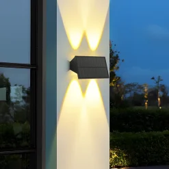 zmh Applique Murale Extérieure<Lampes Solaires Pour Mur Extérieur - 2 Appliques Murales Solaires Blanc