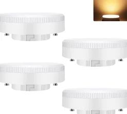 Clearance zmh Lot De 4 LED Ampoules Gx53 ultra Plat 3000k 5 w 230v Non Dimmable Blanc
