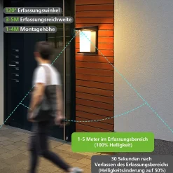 zmh Luminaire Mural Solaire Lot De 2 Extérieures Étanche Lumière LED Blanc Chaud 3000k