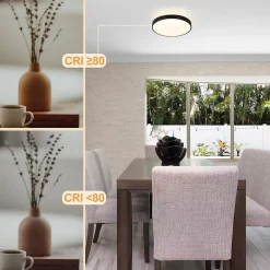 zmh Plafonnier Pour Chambre|Plafonnier Pour Cuisine<Plafonnier LED Dimmable 50W avec Télécommande pour Décoration Moderne