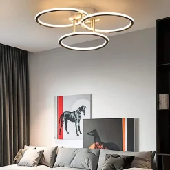 zmh Plafonnier Pour Chambre|Plafonnier Pour Cuisine<Plafonnier LED Living Room 3 Ring Design 41w Plafonnier 3000k Office Light Hotel
