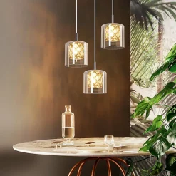 zmh Suspension Et Lustre<Suspension Salle à Manger 3/4/5 luminaire Suspension Vintage Suspension Moderne G9 Cuisine Hôtel