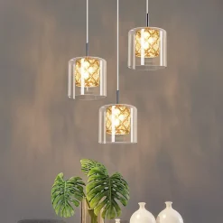 zmh Suspension Et Lustre<Suspension Salle à Manger 3/4/5 luminaire Suspension Vintage Suspension Moderne G9 Cuisine Hôtel